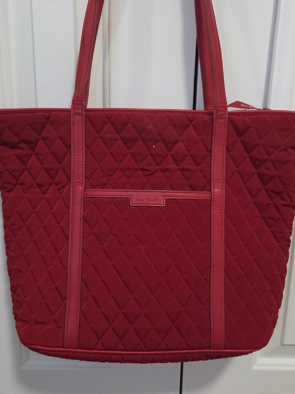 Vera Bradley Red Quilted Tote Bag